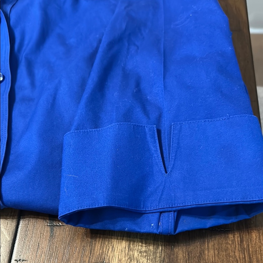 Chico's Blue Button-Up Shirt size 2 - Picture 5 of 5